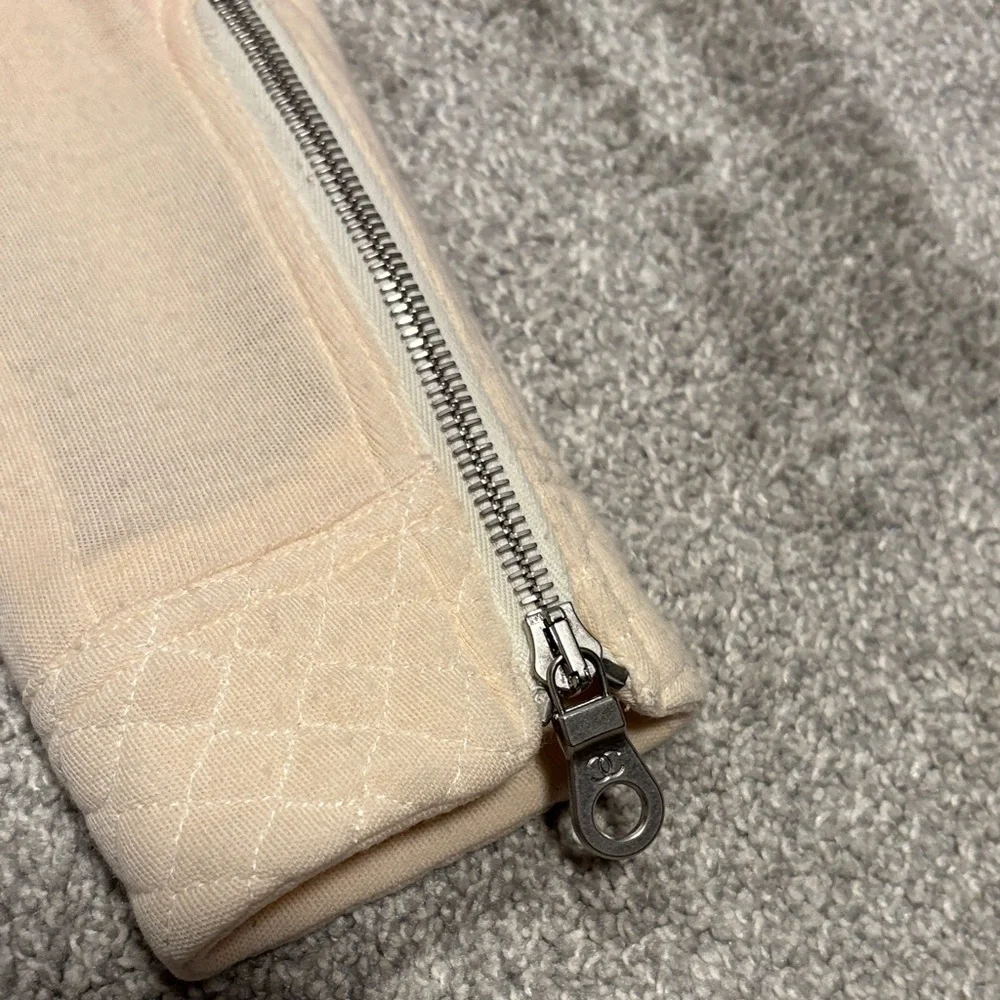 CHANEL Ivory Biker Jacket with Zipper Accents - Picture 5 of 15